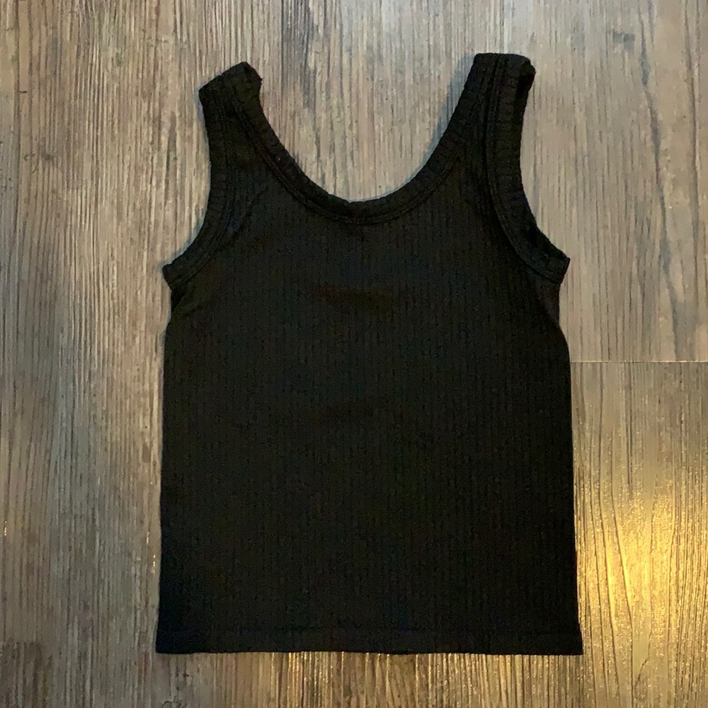 Women’s Black Ribbed Tank
